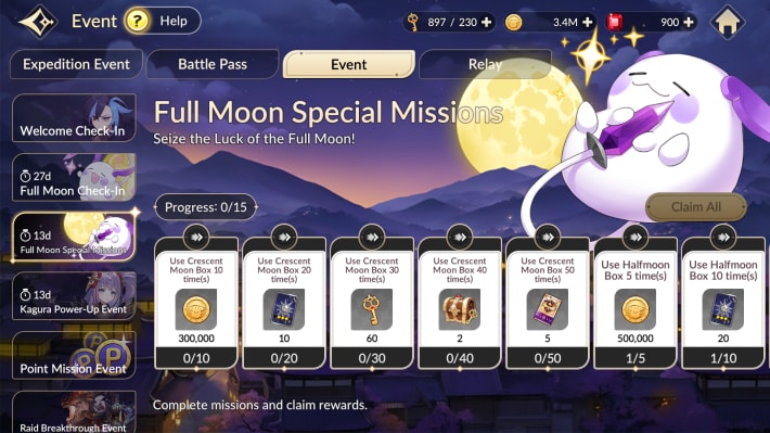 Full Moon Event Duration