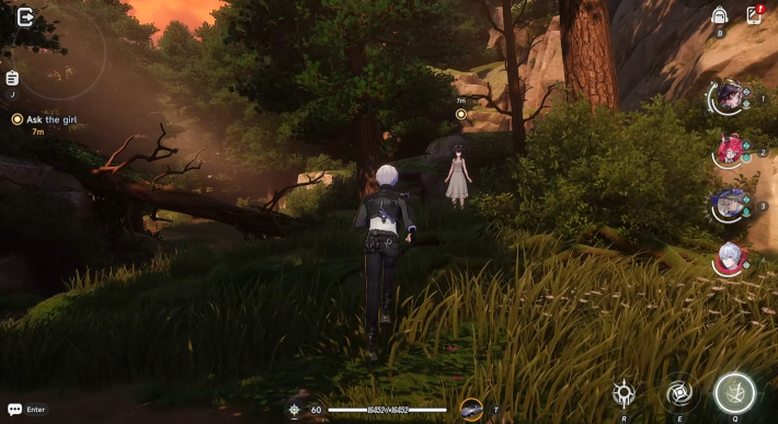 Approach the Girl for a Cutscene