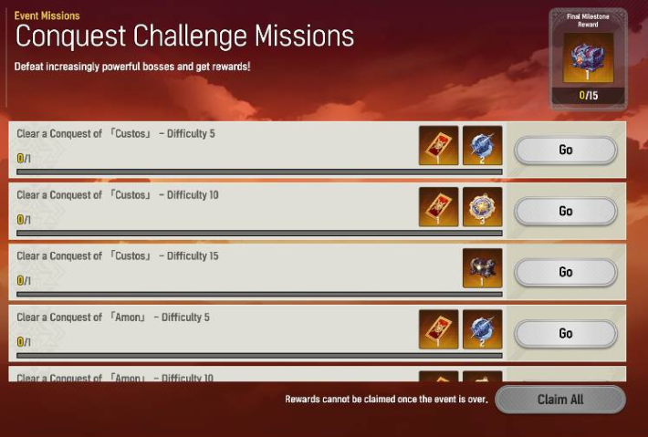 Conquest Challenge Missions