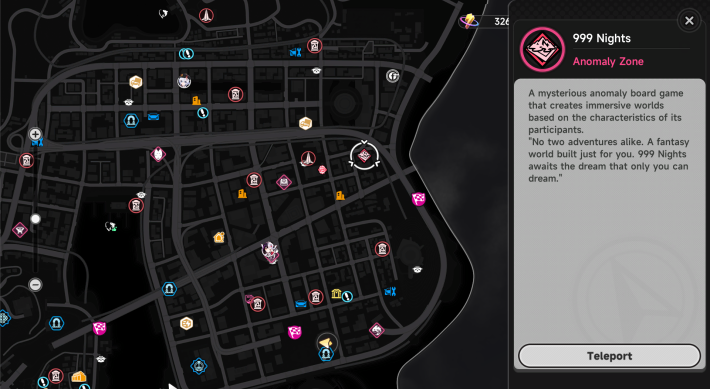 NTE 999 Nights Location Map