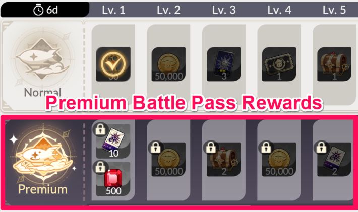 Premium Battle Pass Rewards