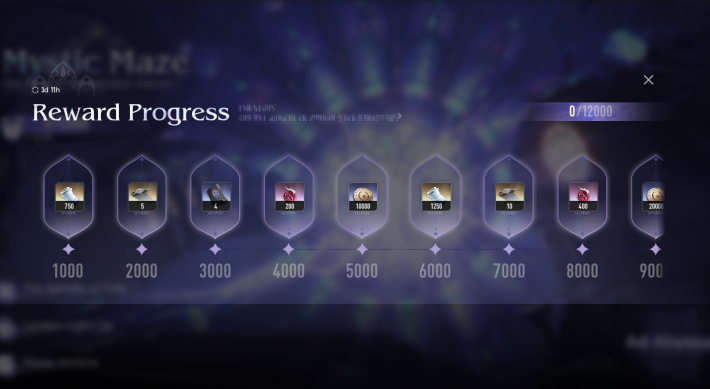 Duet Night Abyss Mystic Maze Rewards Progress