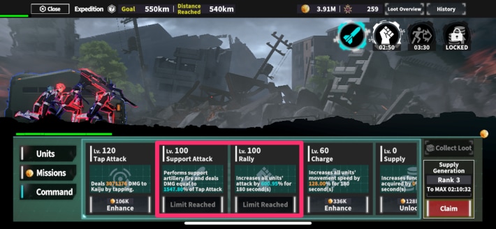 Support Attack and Rally