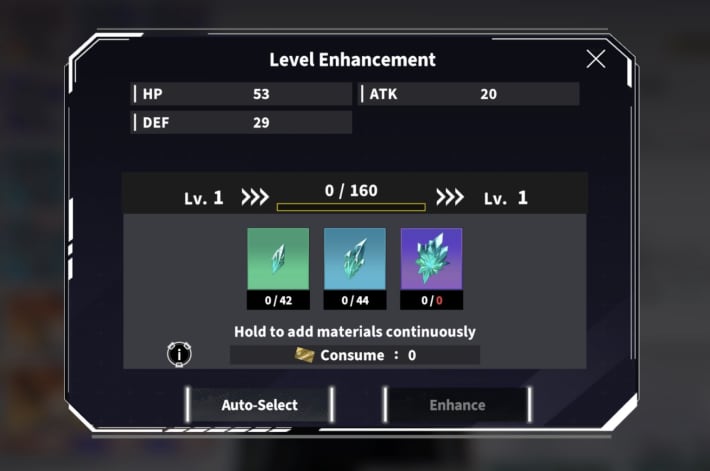 Leveling Up Weapon