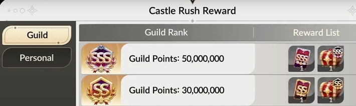 Castle Rush Rewards Guild