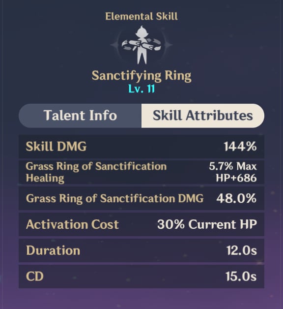 Elemental Skill To Deal Damage Off-Field And Heal