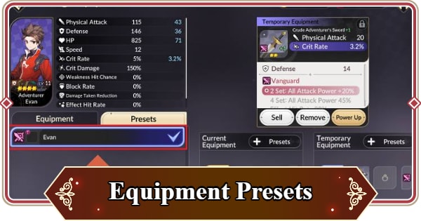 Seven Knights Re:BIRTH (7K Rebirth) - Equipment Presets