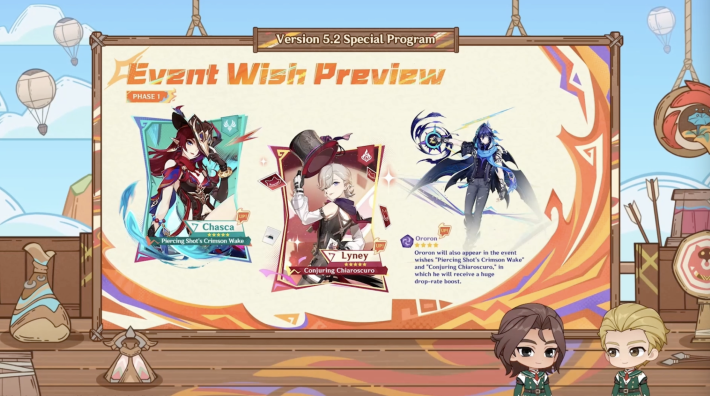 Genshin Conjuring Chiaroscuro Chasca Banner Release Date Pick Up 