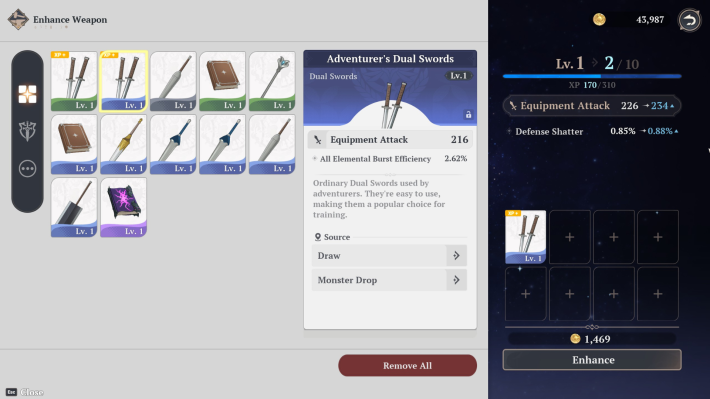 The Seven Deadly Sins Origin Enhance Screen