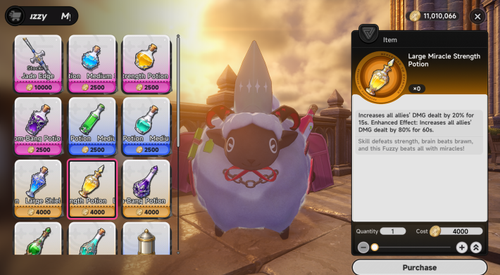 Misterioso comerciante Fuzzy en 999 Nights de NTE