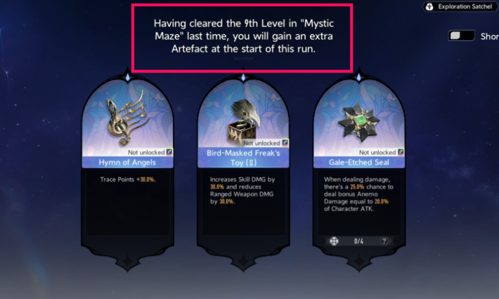 Duet Night Abyss Extra Artefact Selection