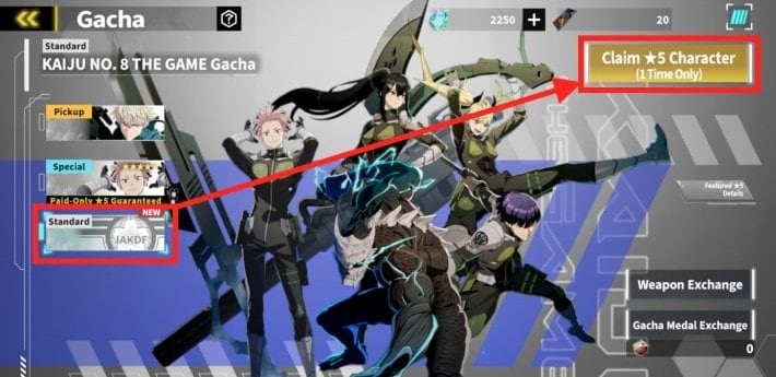 Claim 5 star character