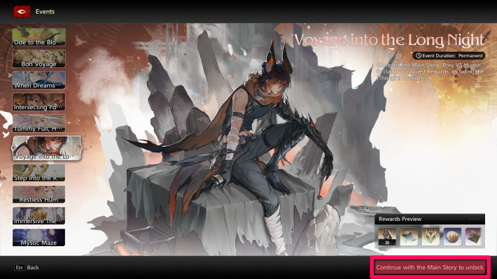 Main Story and Events