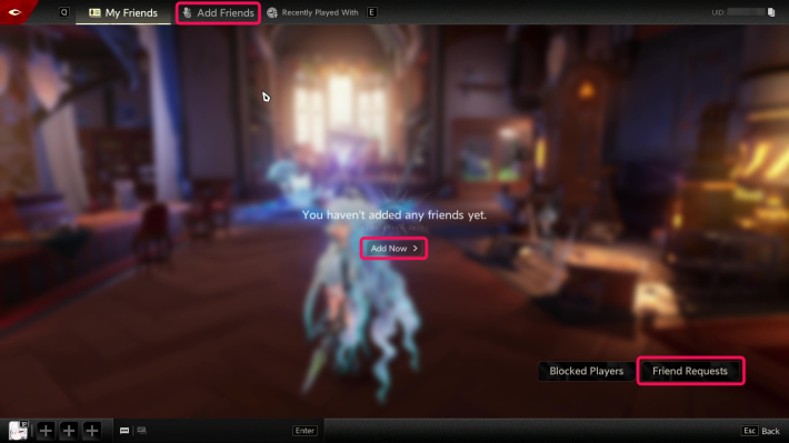 Duet Night Abyss Friends Menu Add Friends