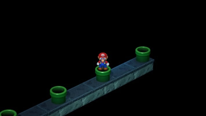 Enter the second pipe from the back
