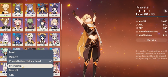 New Filter Options for Characters