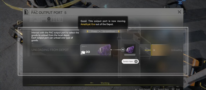 ตั้งค่า Output Port 4 และ 5 เป็น Amethyst Ore