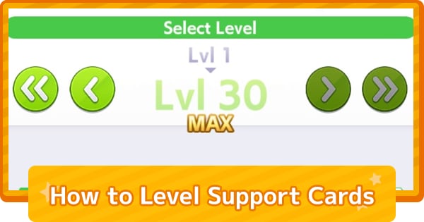 How to Level Up Support Cards