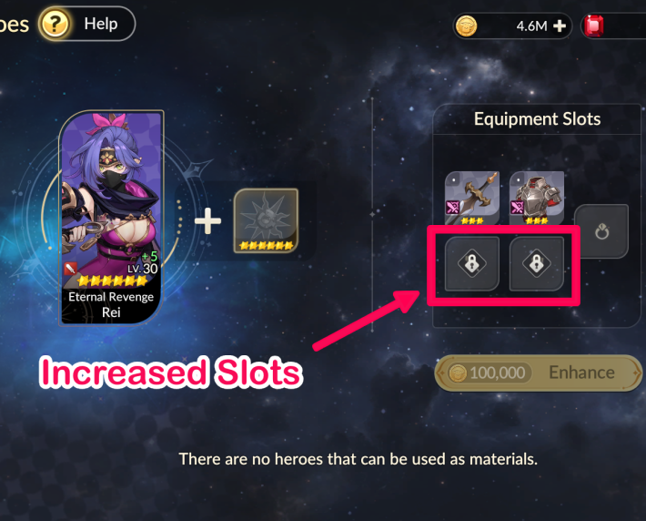 new equipment slots