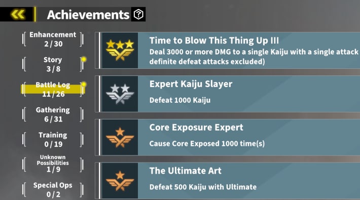 Achievement Rewards