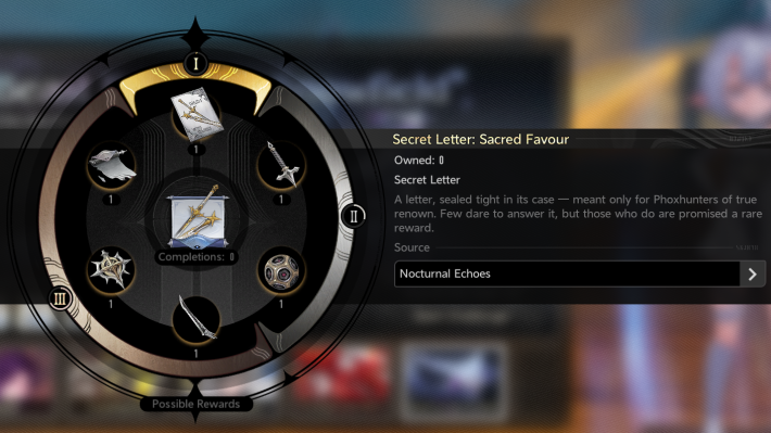 Sacred Favour Secret Letter