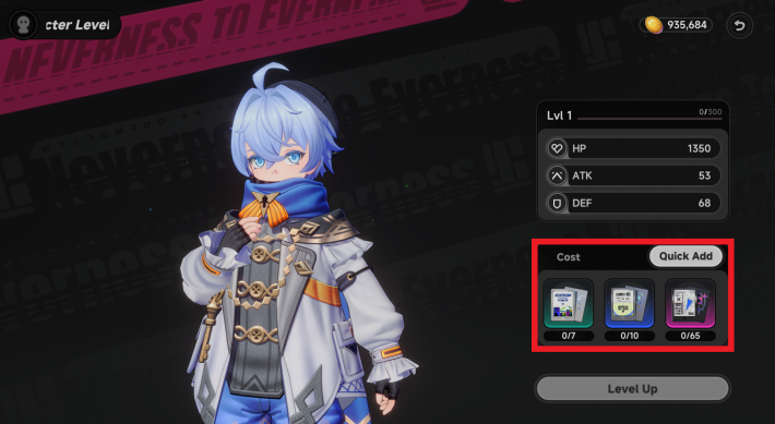 NTE Edgar Character Screen