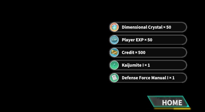 Credits from Main Story Rewards