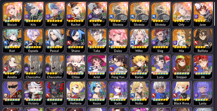 hero list