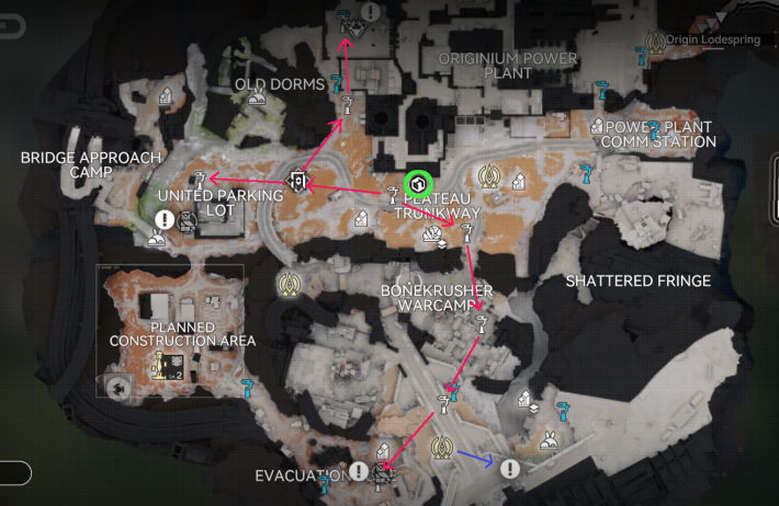 Arknights: Endfield เส้นทาง Zipline สำหรับการส่งของใน Power Plateau