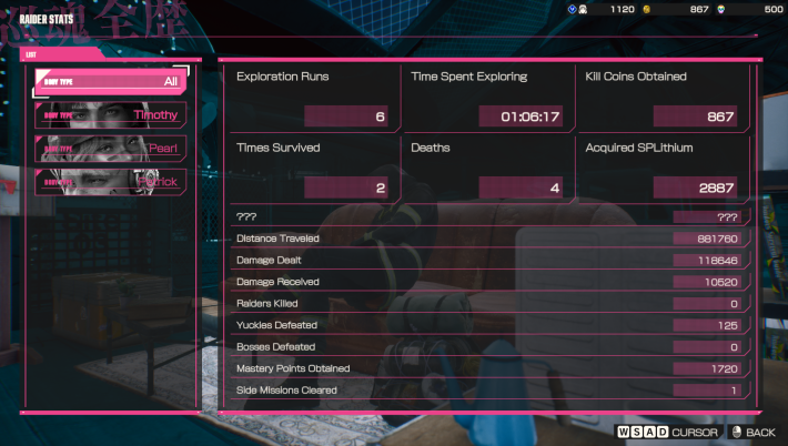 Check Raider Stats in My Space