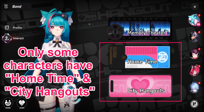 NTE Some Characters Unlock Dates at Bond Level 4
