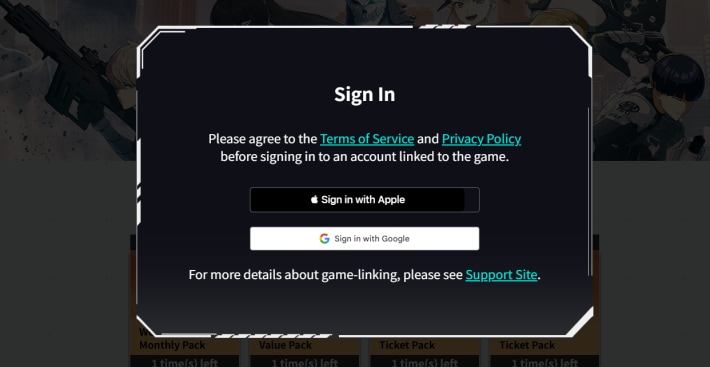Select a Sign-in Method and Log In