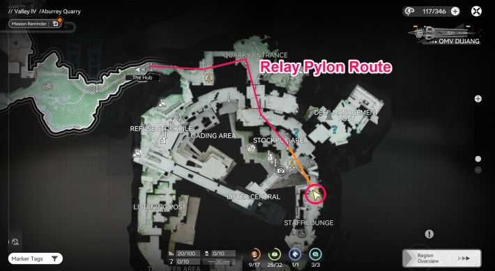 เส้นทางเสาส่งสัญญาณ (Relay Pylon)