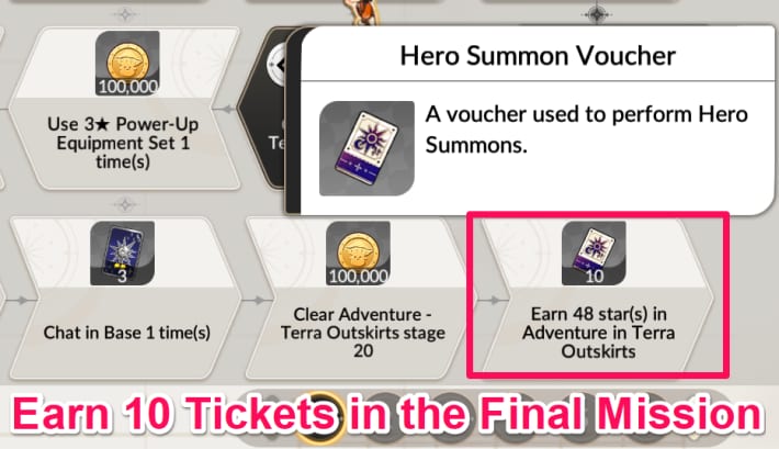 Earn 10 Tickets in Growth Expedition Final Mission