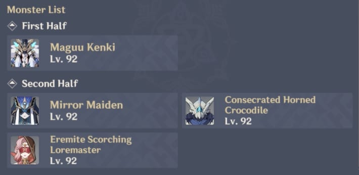 Floor 11 Chamber 3 enemies