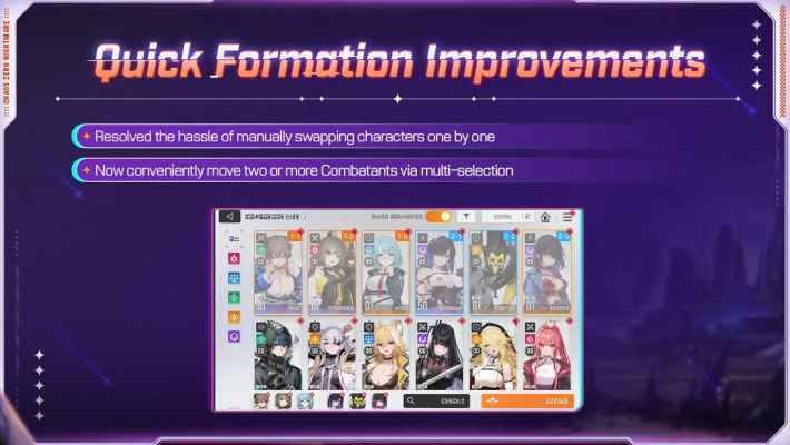 Chaos Zero Nightmare Quick Formation Improvements Image