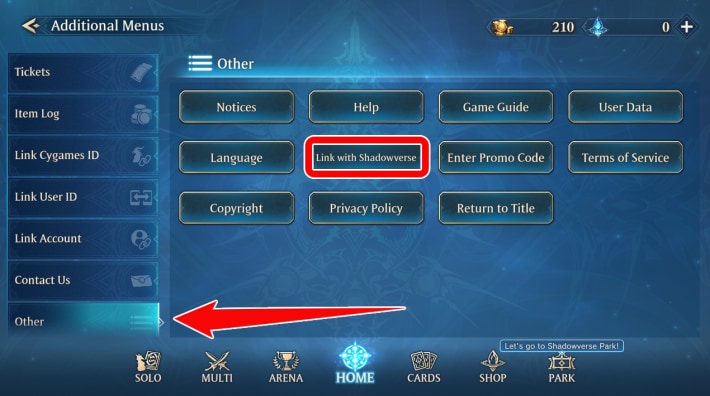Link With Shadowverse