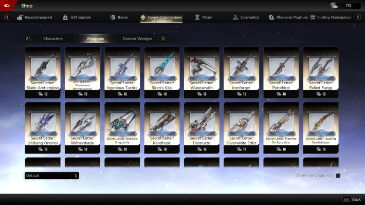 Weapon Secret Letter Clues