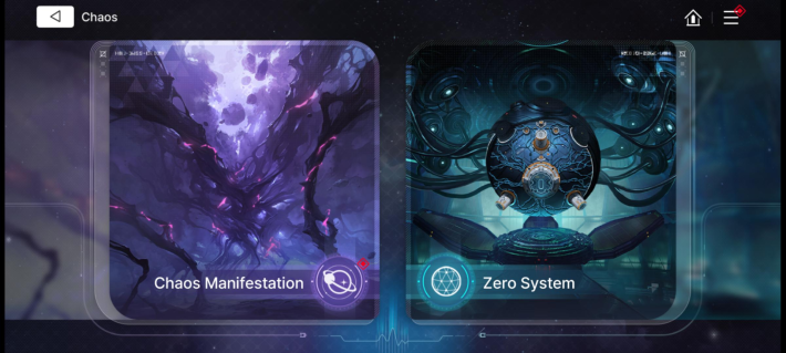 Chaos Zero Nightmare Chaos Manifestation or Zero System 