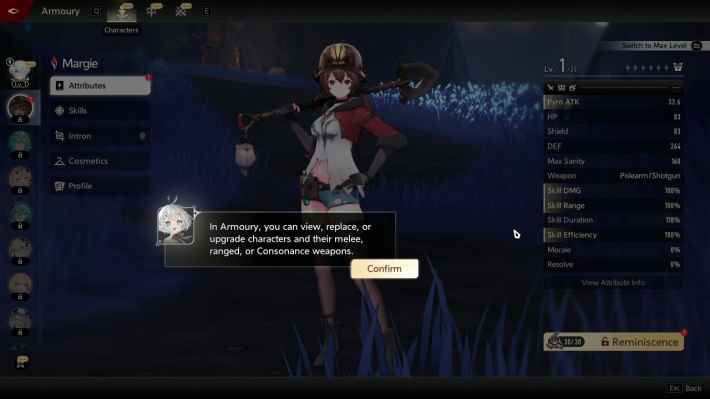 Duet Night Abyss Ascend Characters Armoury