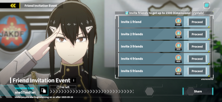 Kaiju No. 8 The Game Friend Invitation Event