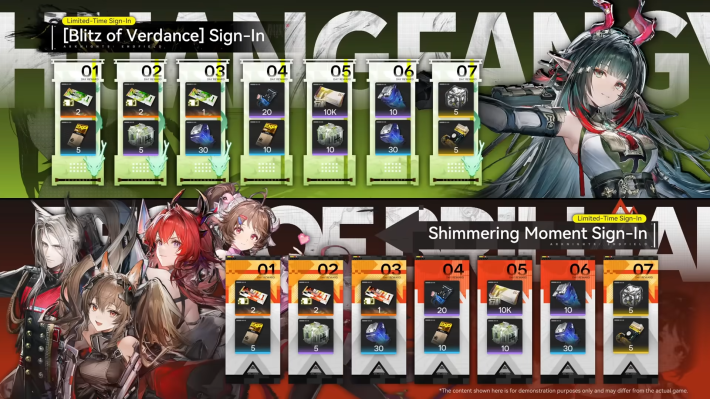 Endfield Blitz of Verdance & Shimmering Moment Sign-In Event