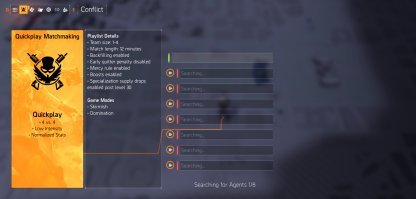 Start Matchmaking for Conflict PVPs