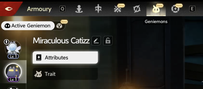 Select the Geniemons Tab