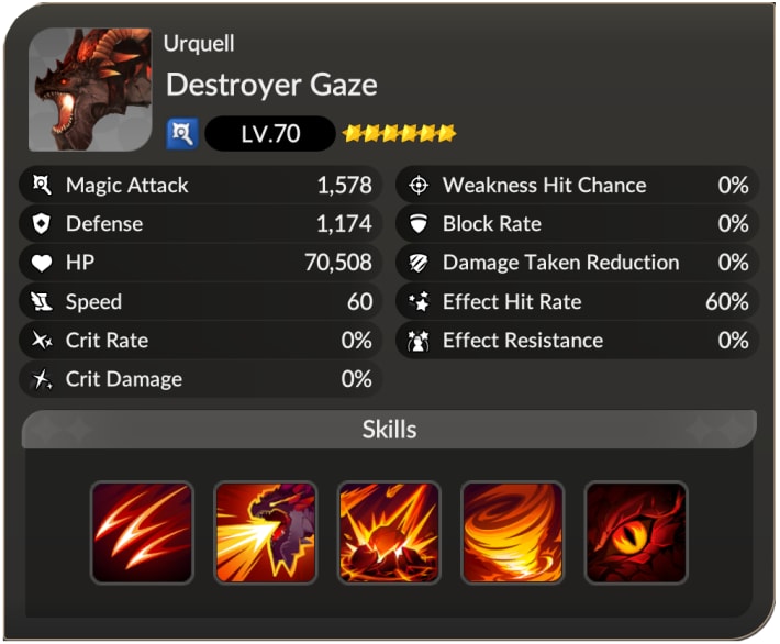 Urquell, Destroyer Gaze