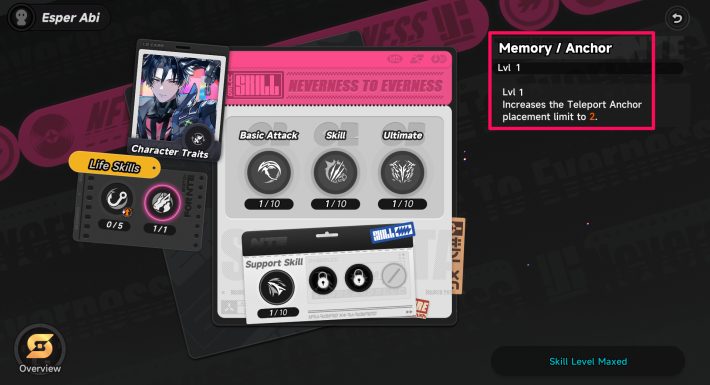 NTE Chaos Life Skill - Memory Anchor