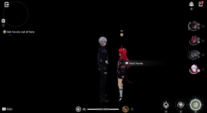 Approach Nanally and Hold Her Hand