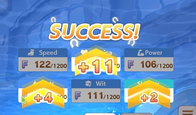 Friendship Training Stat Increase