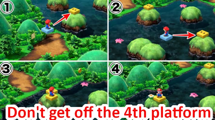 Proceed along the path until the 3rd platform