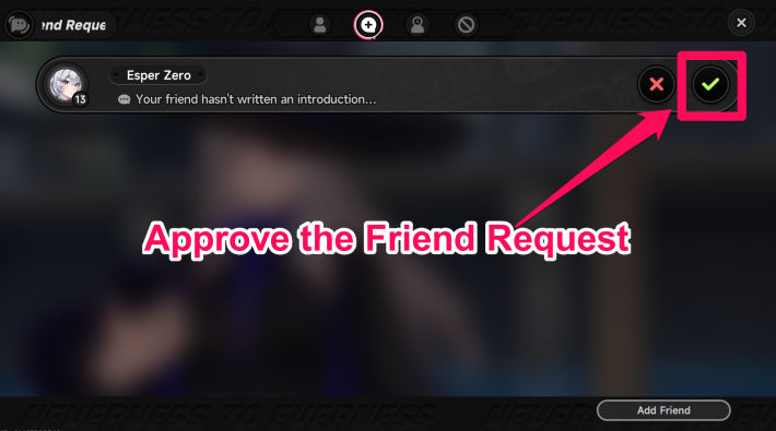 Accept a Friend Request